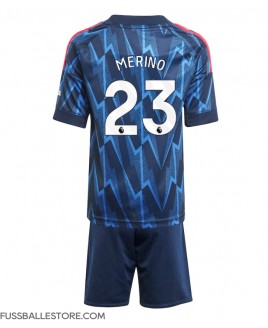 Günstige Arsenal Mikel Merino #23 Auswärts Trikotsatzt Kinder 2025-26 Kurzarm (+ Kurze Hosen)